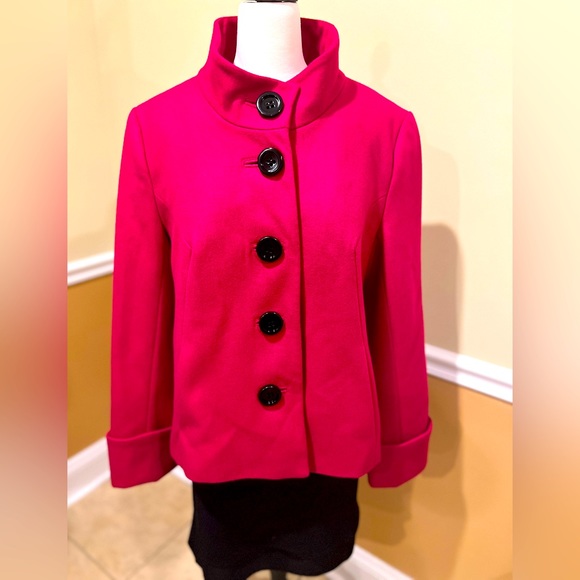 Apostrophe Pink Pea Coat - Picture 1 of 4